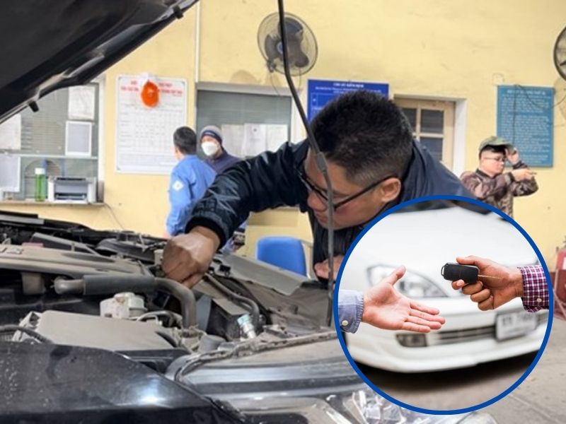 Tra cứu lịch và đặt lái xe hộ đi đăng kiểm trên app